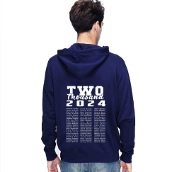 Leavers Hoodie 2024 TEXT BLOCK design Stars & Stripes Hoodie